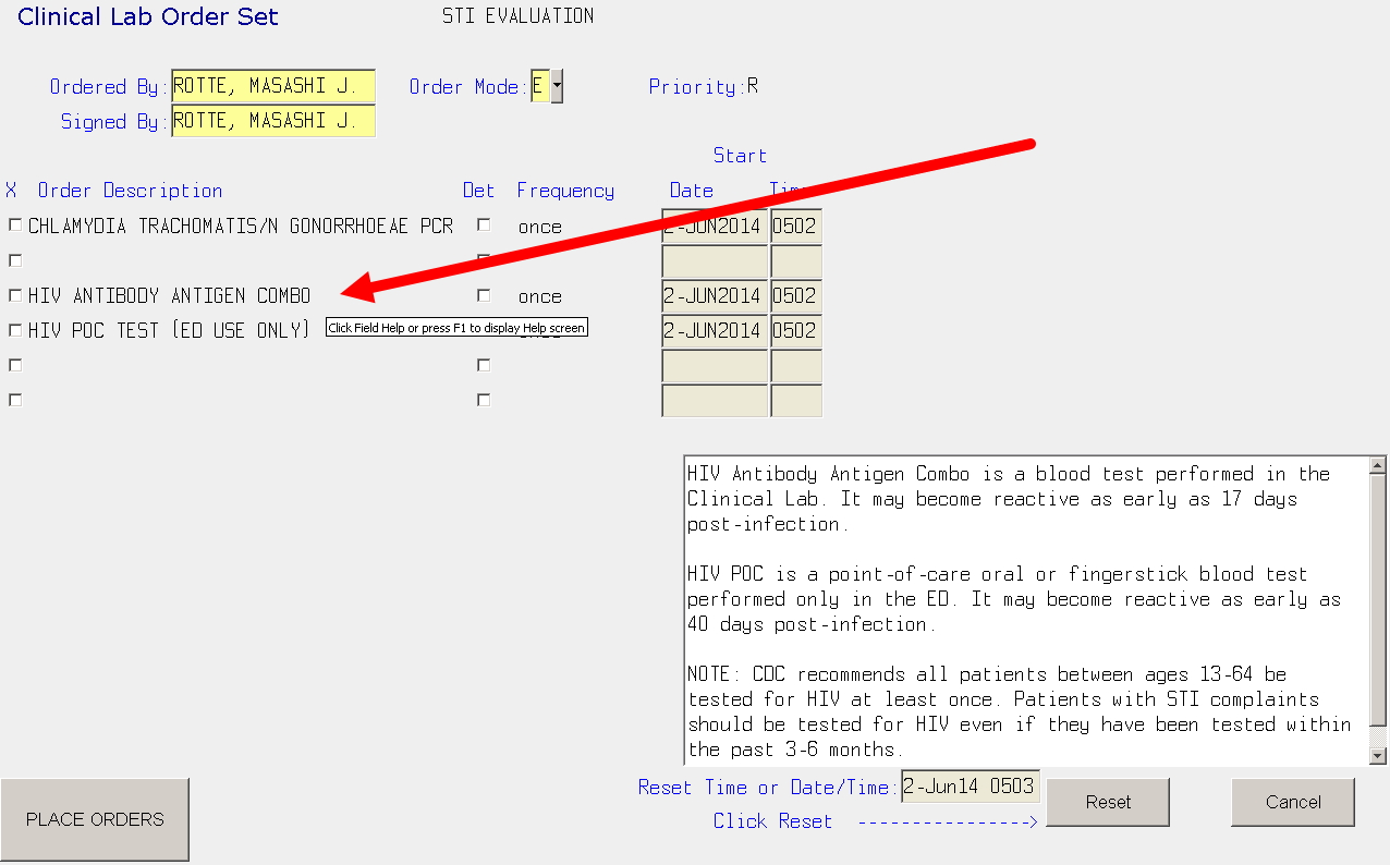 Laboratory HIV Testing